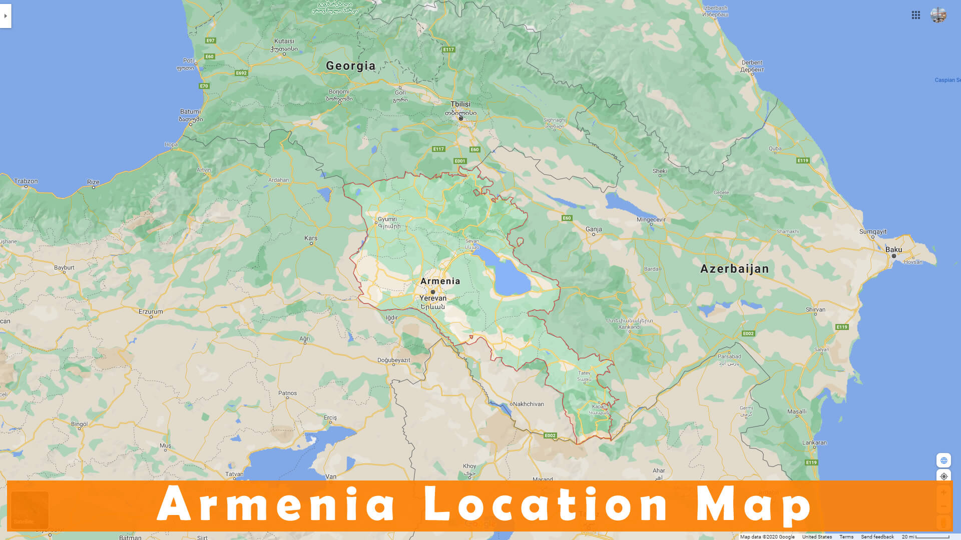 Armenie Emplacement Carte